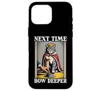 Next Time Bow Deeper - Cuenco de comida para gatos, diseño de gato divertido Carcasa para iPhone 16 Pro Max