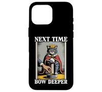 Next Time Bow Deeper - Cuenco de comida para gatos, diseño de gato divertido Carcasa para iPhone 16 Pro Max