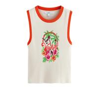 Next Top de punto ecru / verde hierba / rosa / rojo anaranjado 4XL-5XL EUR