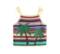 Next Top de punto verde / lila / lavanda / blanco lana L-XL verde / lila / lavanda / blanco lana