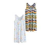 Next Vestido azul / marrón / naranja / blanco 48-50 azul / marrón / naranja / blanco