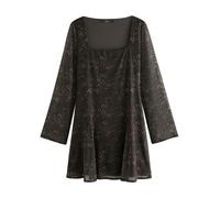 Next Vestido beige / marrón / negro 46 beige / marrón / negro