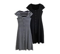 Next Vestido camisero navy / negro / blanco 50 navy / negro / blanco