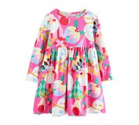 Next Vestido 'Christmas' rosa / rosa / rojo / blanco 74 rosa / rosa / rojo / blanco