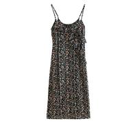 Next Vestido de verano verde / naranja / negro 36 verde / naranja / negro