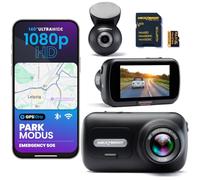 Nextbase 322GW Dashcam delantera + trasera con cámara trasera y tarjeta SD de 64 GB | WiFi, GPS y Emergency SOS | 1080p HD | Modo de aparcamiento | Soporte magnético