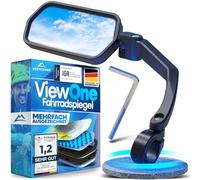 NEXTCOVER Espejo de bicicleta para manillar [izquierdo] con cristal auténtico ProVision I fijo espejo retrovisor para bicicleta I Espejo izquierdo I Espejo retrovisor bicicleta I Ebike I EScooter I