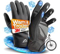 Nextcover Guantes de ciclismo de invierno para hombre y mujer con ThermoShield 2.0, unisex, guantes de invierno para bicicleta en tallas S-XXL, térmicos e impermeables, guantes de invierno
