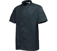 Nextday Catering Equipment Supplies nev-nj20-m chaqueta, básica Stud, manga corta, tamaño mediano, color negro