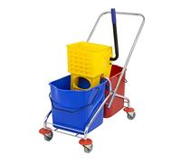 Nextday Catering M880 doble cubo fregona escurridor, 23 L, azul/rojo
