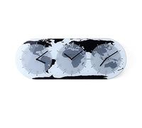 NeXtime Reloj de pared "MONDIAL", con 3 esferas, de cristal, 50 x 18,6 cm