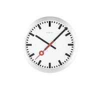 NeXtime Reloj de pared o de mesa "STATION", muy silencioso, redondo, blanco, ø 19 cm