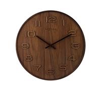 NeXtime Reloj de pared "WOOD WOOD MEDIUM", de madera, marrón, redondo, ø 35 cm