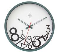 Nextime Wall Clock 30 cm - Silent-Green/White-Plastic-nXt Dropped Numbers