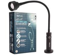 NextLED Luz definitiva para parrilla de barbacoa, cuello flexible de 24 pulgadas con una fuerte base magnética, diseño innovador que proporciona una luz cálida y uniforme con ajuste de brillo