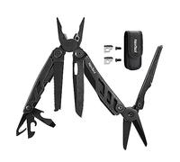 NexTool Flagship Pro Herramienta Multiusos, 16 en 1 Multiherramienta con Tijeras, Cuchillo, Sierra, Destornillador Phillips/Plano, Escala Graduada, Abrebotellas/Latas, Pelacables, Rompecristales-Negro