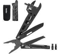NexTool Herramienta Multiusos 9 en 1, Cuchillo Supervivencia, Sierra de madera, Alicates, 2 Puntas de Destornillador, Bolsa de Nailon, Herramientas de Camping y DIY