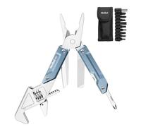 NexTool Multiherramienta W2, herramienta multiusos 8 en 1 con llave ajustable, alicates multiusos, navaja, destornillador y lima, multiherramienta con juego de 9 puntas en 1 y funda de nylon