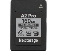 Nextorage 160 GB CFexpress 4.0 tipo A VPG 800 VPG 400 marca japonesa compatible con cámara alfa tarjeta de memoria A2PRO NX-A2PRO160G Velocidad máxima de escritura 1700MB/s Velocidad máxima de lectura