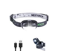 NEXTORCH Faro LED recargable 450 lúmenes blanco rojo iluminación compacto ligero luces de cabeza para acampar al aire libre senderismo escalada