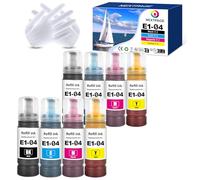 Nextpage 104 Tinta Multipack 104 Botella de Tinta Compatible con Epson EcoTank ET-2710 ET-2711 ET-2712 ET-2714 ET-2715 ET-2720 ET-2721 ET-2726 ET-2810 ET-2811 ET-2812 Negro Cian Amarillo Magos enta (8