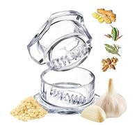 Nextrend Garlic Twister 4ª generación - Jengibre, hierbas, nueces y más - Picadora de cocina de mano, sin BPA, apta para lavavajillas (transparente)