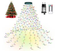 Nextronix Luces Arbol Navidad 400LED, 2.5m x 16 Cadena de Luces IP44 Impermeable Guirnalda Luces Exterior con 8 Modos, Luz Navideña para Exterior, Interior, Arbol de Navidad (Multicolor)