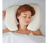NextSleep, La mejor almohada para dormir de espalda, duerme cómodamente boca arriba, prevención de arrugas, soporte para el cuello pendiente de patente, funda de satén incluida, prueba de sueño de 100