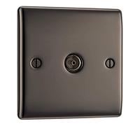 Nexus RAISED BLACK NICKEL - COAX - Toma de corriente