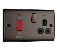 Nexus RAISED BLACK NICKEL - COOKER SOCKET - Toma de corriente