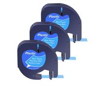 NexusDrive 3/5/10 PCS Cintas de Etiqueta de plástico de Fit Universal Compatibles con A16952 A16951 A122267 Cinta de Etiqueta de 12 mm para reemplazo de de Etiqueta QX50(3PK Blue-Plastic)