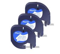 NexusDrive 3/5/10 PCS Cintas de Etiqueta de plástico de Fit Universal Compatibles con A16952 A16951 A122267 Cinta de Etiqueta de 12 mm para reemplazo de de Etiqueta QX50(3PK White-Plastic)