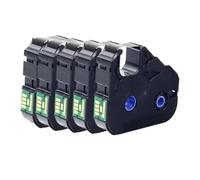 NexusDrive 5 uds Cartucho de Cinta de Tinta Cassette LB 200BK MK RS100B Compatible con de identificación MK1000 MK2000 MK1100 MK2100 MK1500 MK2500 M 11C