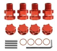 NexusDrive Adaptador hexadecimal hexadecimal de 14 mm a 17 mm Compatible con 1 10 Escala 3s RC Cars se Adapta a Vorteks Piezas de actualización(Red)