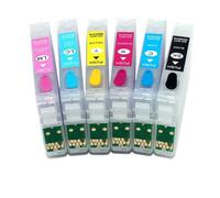 NexusDrive Cartucho de Tinta Recargable, Paquete de 6, Compatible con Suministros de Impresora Stylus Photo P50 PX630 PX650 PX700W PX701W PX720WD PX730WD