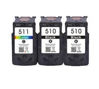 NexusDrive Compatible con IL Icalouvriers CL511 AF 510XL CL 511XL Cartouche D'encre PG-510 IP2700 MP230 MP240 MP250 MP260 MP270 MP280(2 BK 1 Color)