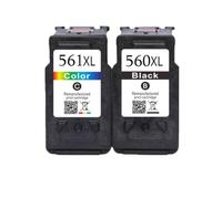 NexusDrive Compatible con PG560 560XL 561XL PG-560 CL-561 XL TS5350 TS7450 TS5351 TS5352 TS5353 TS7451(1BK 1COLOR)