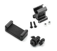 NexusDrive Metal TQI Transmisor Topeador de Soporte de teléfono Compatible con TRX6 y E-Maxx RC Cars Accesorios de actualización(Black)