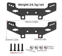 NexusDrive Piezas de actualización de la Torre de Choque Frontal de Fibra Frontal de Carbono Compatible con 1 10 Escala TT02 TT02R Accesorios de automóvil RC RC(A)
