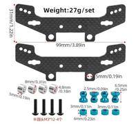 NexusDrive Piezas de actualización de la Torre de Choque Frontal de Fibra Frontal de Carbono Compatible con 1 10 Escala TT02 TT02R Accesorios de automóvil RC RC(B)