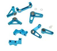 NexusDrive RC TD4 Partes Partes de dirección de dirección Metal Eje de dirección del timón Base Basta de balancín Rocker Link de dirección Curva Conjunto Compatible con Modelos de automóviles RC(6)
