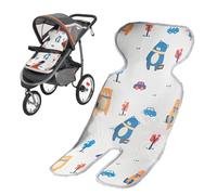 Nexusectar Alfombrilla de refrigeración para cochecito, almohadilla de refrigeración para cochecito de bebé, forro de asiento de coche plegable y transpirable, funda de seda de hielo de doble cara