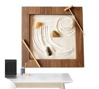 Nexusectar Ámbito de aplicación Mini Zen Garden - Escritorio de Madera Zen Garden | Transforma tu Espacio de Zen Duradera, Accesorios de jardín Retro Zen para Escritorio, relajación, meditación