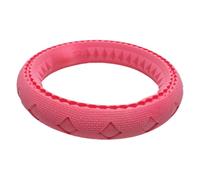 Nexusectar Anillo masticable con sabor a tocino - Anillo masticable para perros, perro interactivo, juguete masticable de goma suave, juguete para masticar dientes, herramientas de entrenamiento para