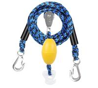 Nexusectar Arnés de remolque para , cuerda de tracción soporta 4 usuarios, con gancho y polea giratoria de 360 grados, cuerda de tubo de , para barra de pontón, inflables, kayak, surf