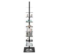 Nexusectar Book Tower Stand, estante de columna vertebral | Bidaconction único no deslizante de 9 niveles,Torre del libro vertical para decoraciones, libros, almacenamiento, biblioteca, pequeños