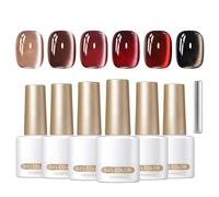 Nexusectar Gel Magnético para Uñas,Herramientas de Manicura de 6 Colores y Larga Duración | Esmalte De Uñas Con Glitter Holográfico E Imán | Para Bodas Cumpleaños Mujeres Niñas Hogar Salón