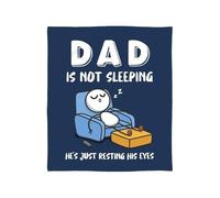 Nexusectar Manta divertida para papá, manta de sofá con texto en inglés "Dad is Not Sleep", para hombres, maridos, abuelos, cumpleaños, vacaciones, Acción de Gracias, hogar, oficina, sala de estar