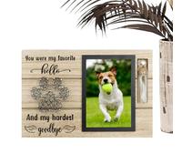 Nexusectar Marco conmemorativo para Mascotas, Recuerdo de Fotos de 30 x 20 cm, Marco de Madera para Mascotas, decoración de Memoria de pérdida de Mascotas, Regalo de condolencias para la pérdida de