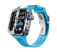 NEYENS Kit de modificación de correa de reloj, para Apple Watch Ultra 2 de 49 mm, 9, 8, 7, 45 mm, funda de titanio Soul Cool para iWatch Ultra de 49 mm, kit de accesorios de correa de reloj de goma